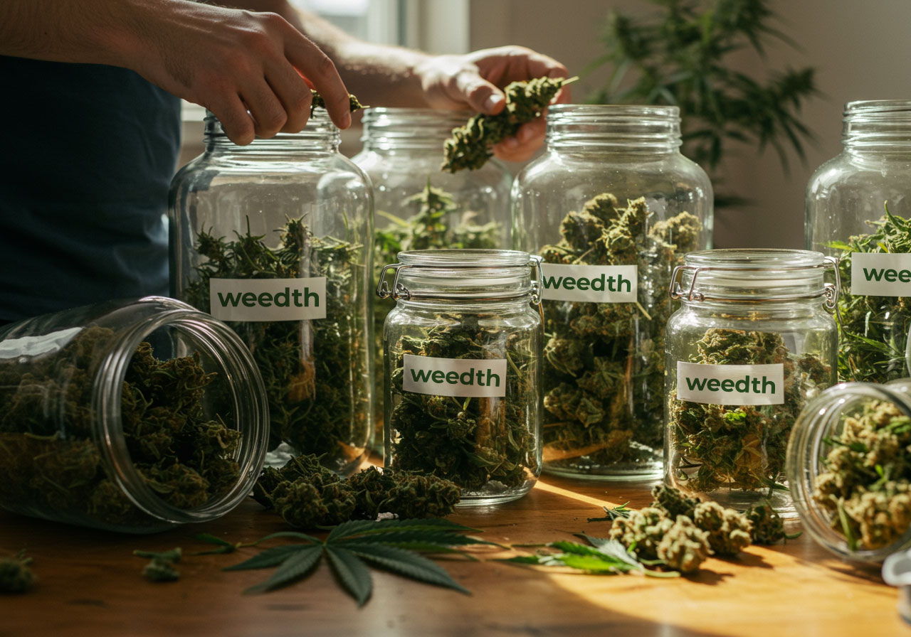 buds preparing to curing