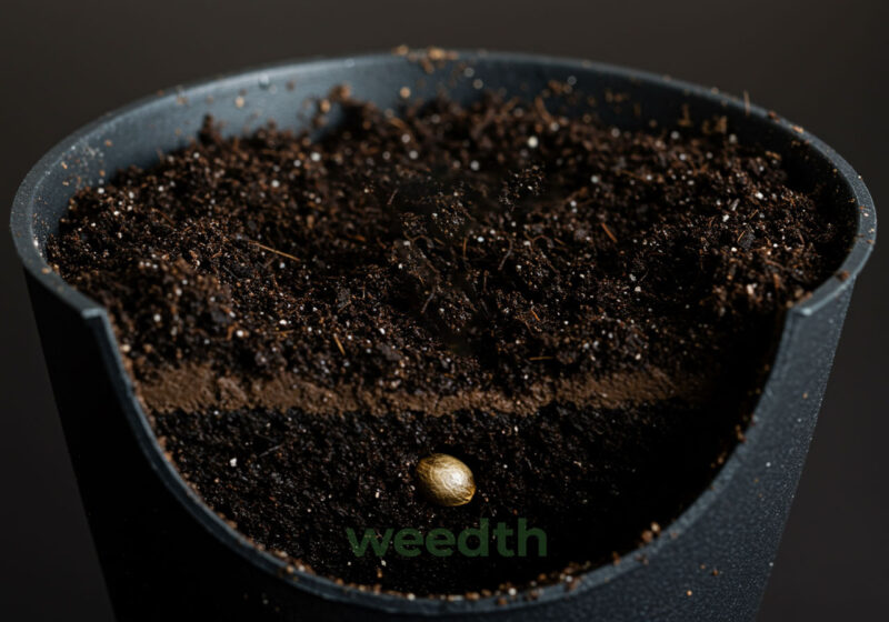 showing no signs of germination despite proper conditions, highlighting a failed germination attempt