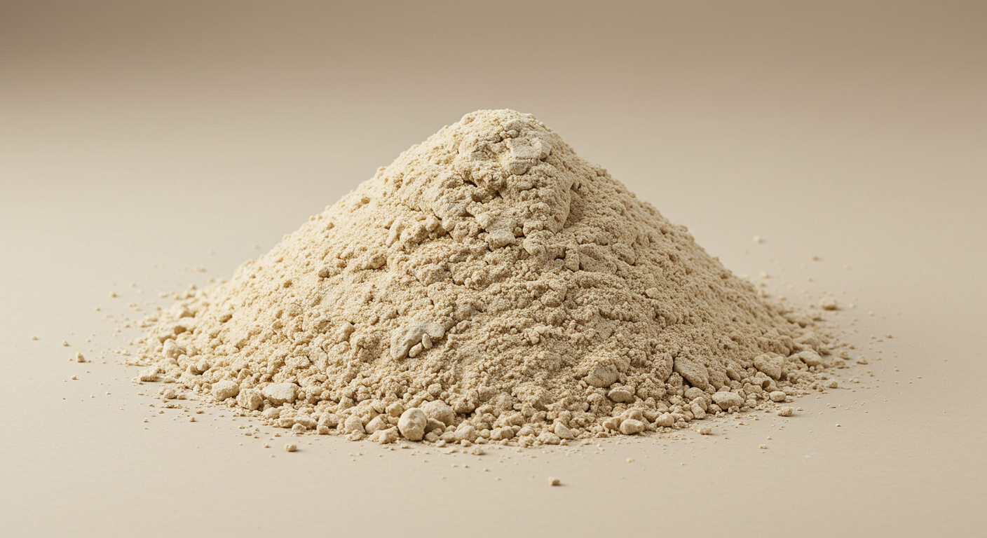 Bone meal used as a phosphorus-rich nutrient amendment for cannabis soil.