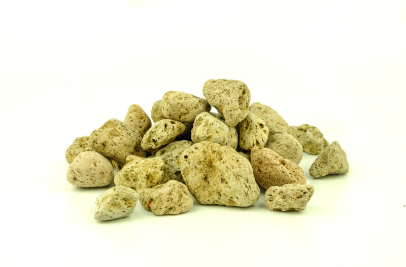pile piece of pumice stone on white background