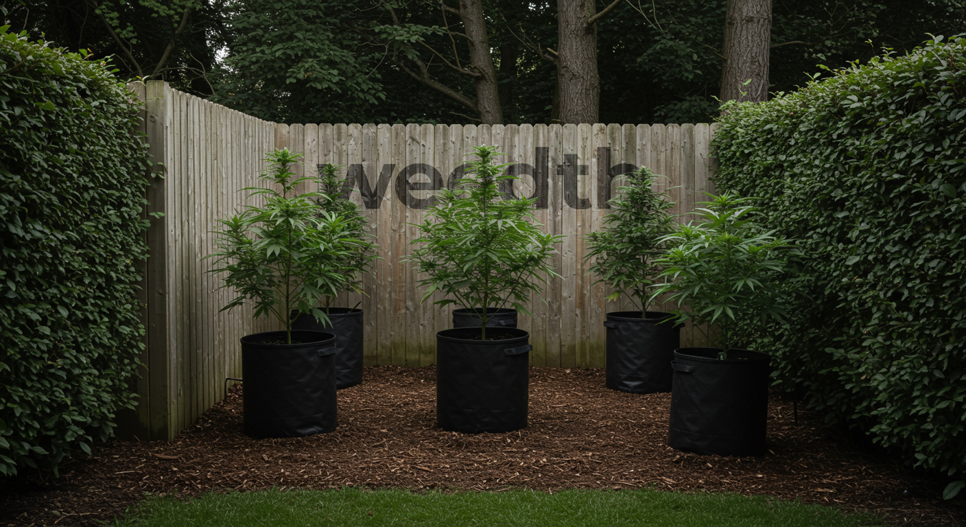 Backyard cannabis privacy setup