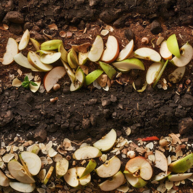 organic compost mixed with soil