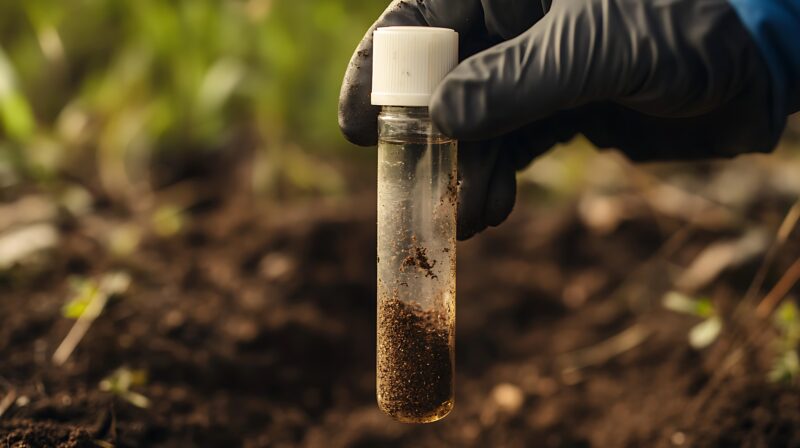 soil contaminated with mineral microplastics