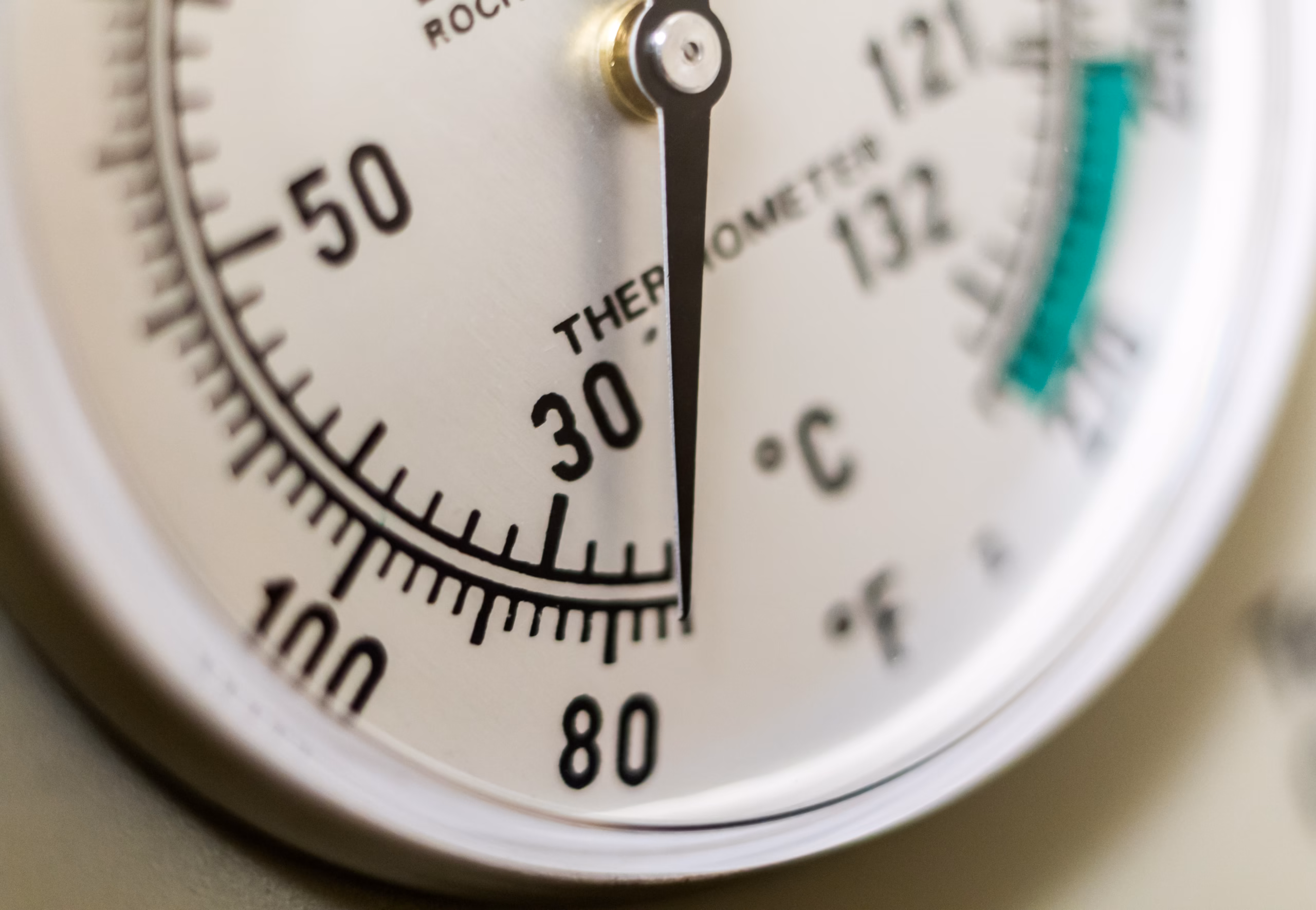 Industrial climate temperature and pressure gauges measuring facility thermal load